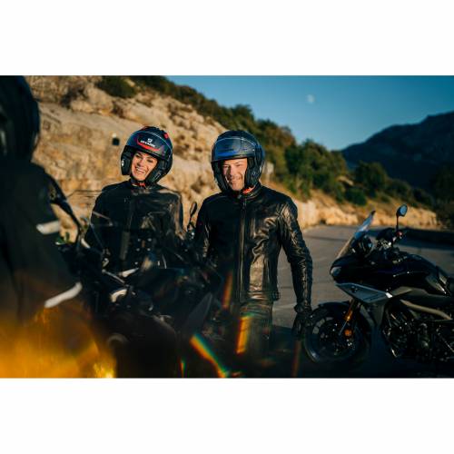 Cască Moto Modulară SHARK EVO GT SEAN · Alb / Negru / Roșu 