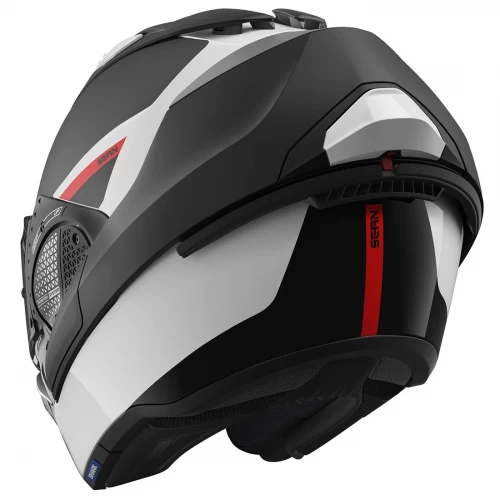 Cască Moto Modulară SHARK EVO GT SEAN · Alb / Negru / Roșu 