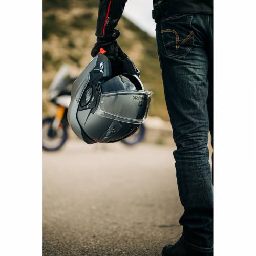 Cască Moto Modulară SHARK EVO GT SEAN · Alb / Negru / Roșu 