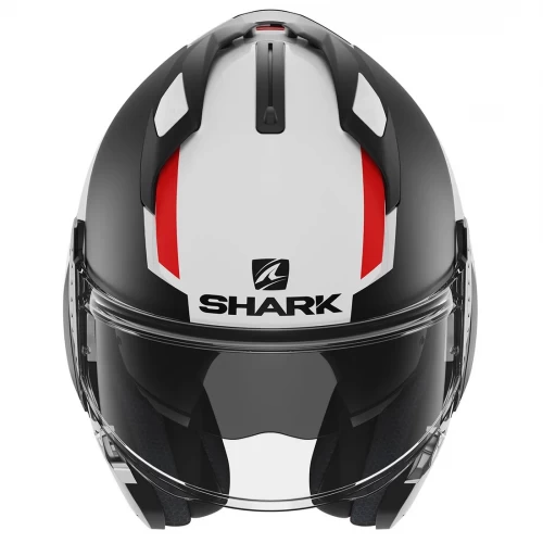 Cască Moto Modulară SHARK EVO GT SEAN · Alb / Negru / Roșu 