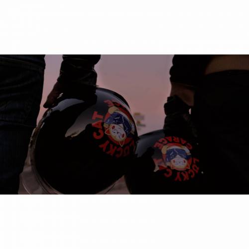 Cască Moto Integrală SHOEI GLAMSTER LUCKY CAT GARAGE TC-5 · Negru / Gri / Roșu 