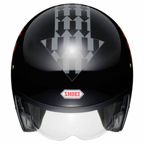 Cască Moto Open-Face SHOEI J.O LUCKY CAT GARAGE TC-5 · Negru / Roșu / Gri 