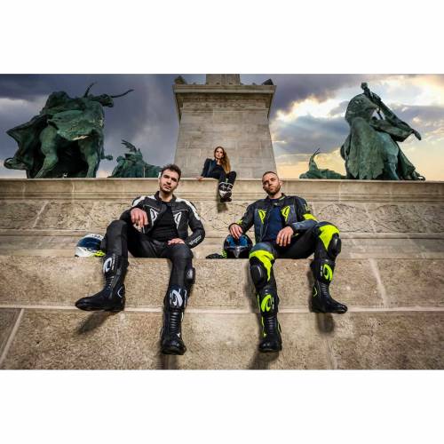 Pantaloni Moto din Piele SIXGEAR PHOENIX · Negru 