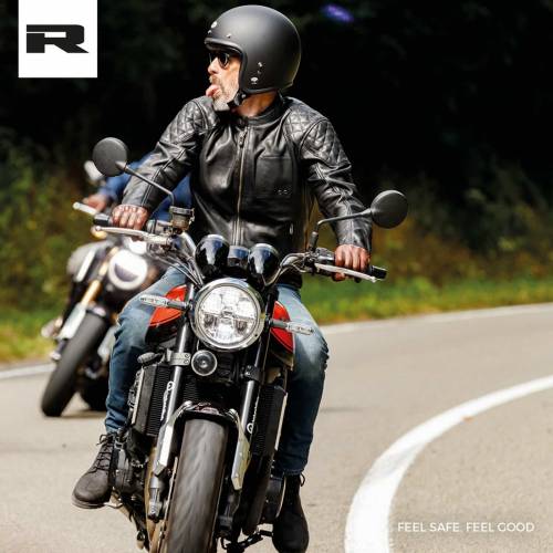 Geacă Moto din Piele RICHA YORKTOWN · Negru 