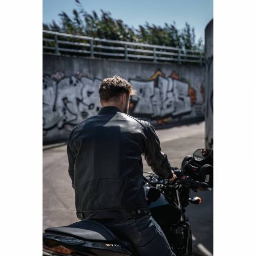Geacă Moto din Piele RICHA RETRO RACING 3 · Maro 