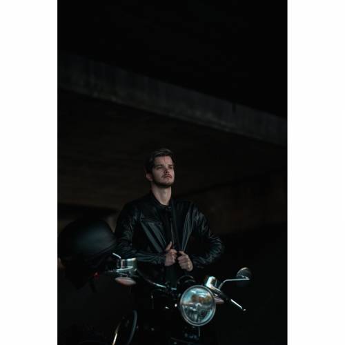 Geacă Moto din Piele RICHA NORMANDIE · Negru 
