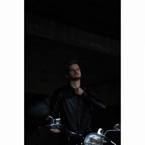 Geacă Moto din Piele RICHA NORMANDIE · Negru 