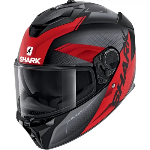 Cască Moto Integrală SHARK SPARTAN GT BCL. MICR. ELGEN MAT · Negru Mat / Roșu 