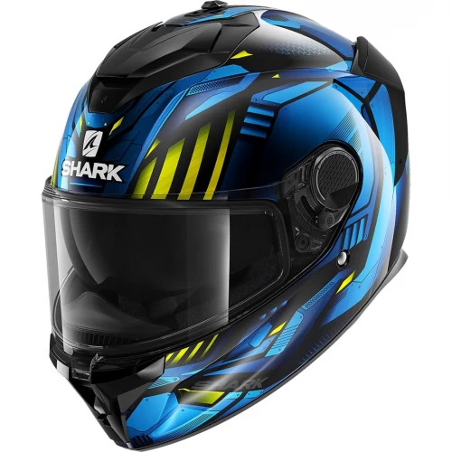 Cască Moto Integrală SHARK SPARTAN GT BCL. MICR. REPLIKAN · Negru / Albastru / Galben 