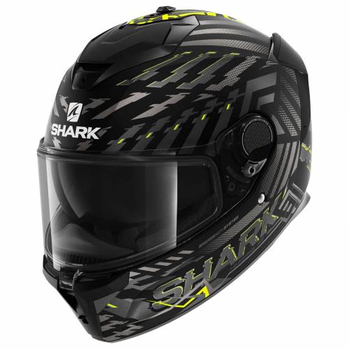 Cască Moto Integrală SHARK SPARTAN GT BCL. MICR. E-BRAKE MAT · Negru / Gri / Galben 
