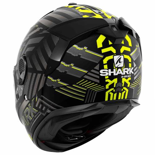 Cască Moto Integrală SHARK SPARTAN GT BCL. MICR. E-BRAKE MAT · Negru / Gri / Galben 