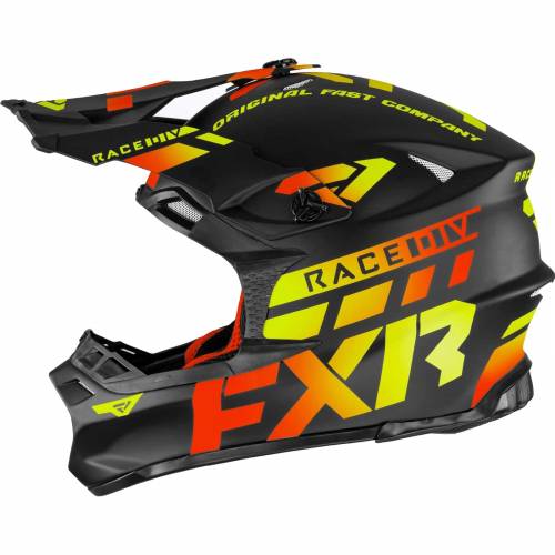 Cască Enduro - Cross - Snowmobil FXR RACING BLADE RACE DIV · Negru Mat / Portocaliu / Galben-Fluo 