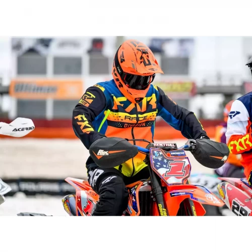 Cască Enduro - Cross - Snowmobil FXR RACING BLADE RACE DIV · Negru Mat / Portocaliu / Galben-Fluo 