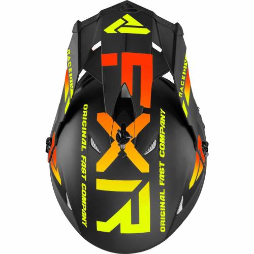 Cască Enduro - Cross - Snowmobil FXR RACING BLADE RACE DIV · Negru Mat / Portocaliu / Galben-Fluo 