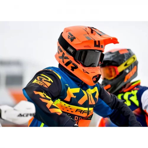 Cască Enduro - Cross - Snowmobil FXR RACING BLADE RACE DIV · Negru Mat / Portocaliu / Galben-Fluo 