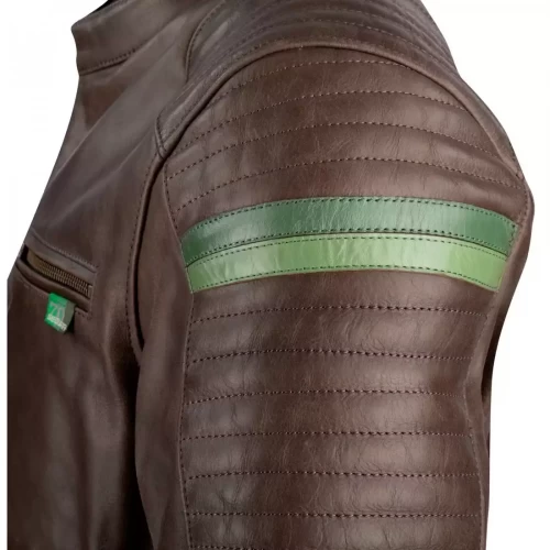 Geacă Moto din Piele SEGURA COBRA · Maro 