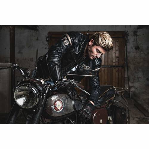 Geacă Moto din Piele SEGURA MORTYMER · Negru 