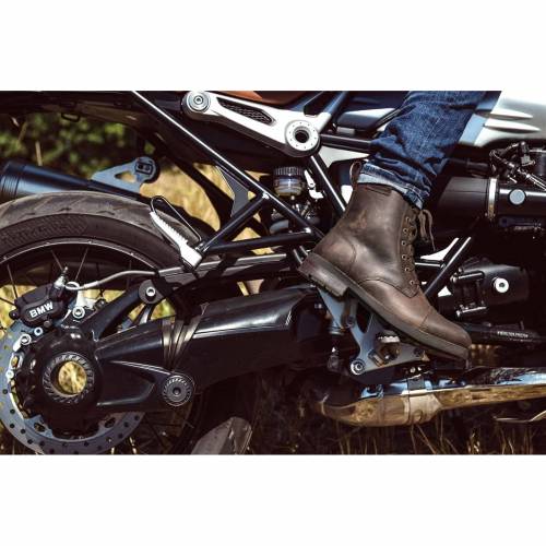 Ghete Moto Chopper din Piele Naturală SEGURA EDMOND · Maro 