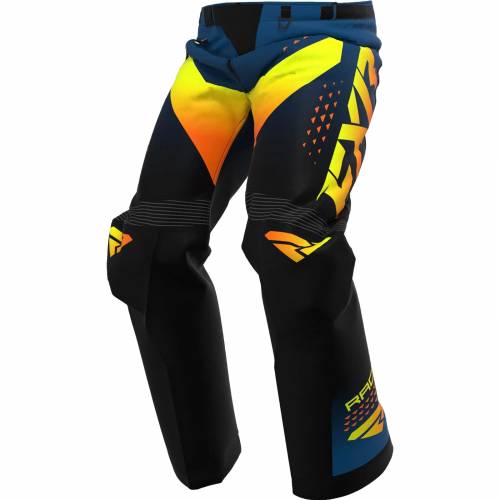 Pantaloni Enduro - Cross FXR RACING COLD CROSS RR · Negru / Albastru / Galben-Fluo 