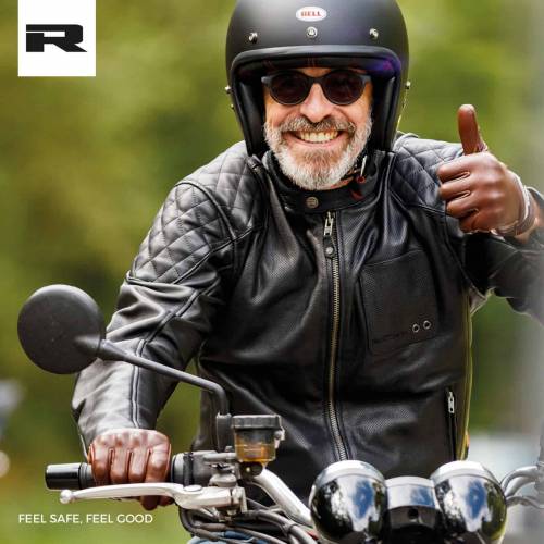 Geacă Moto din Piele RICHA YORKTOWN Mărimi Extra · Negru 