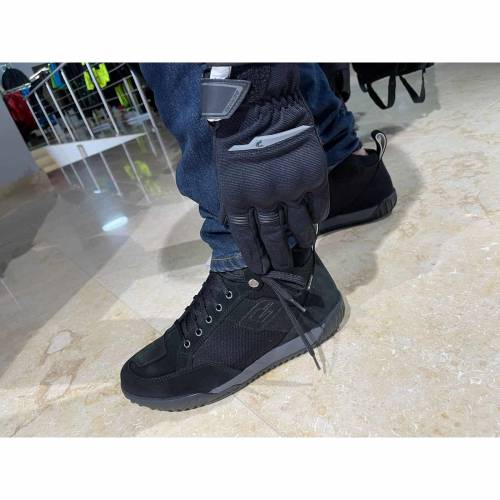Mănuși Moto din Piele & Textil BERING FLETCHER EVO · Negru 