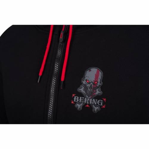 Hanorac Moto cu Protecții & Kevlar BERING HOODIZ 2 · Negru / Roșu 