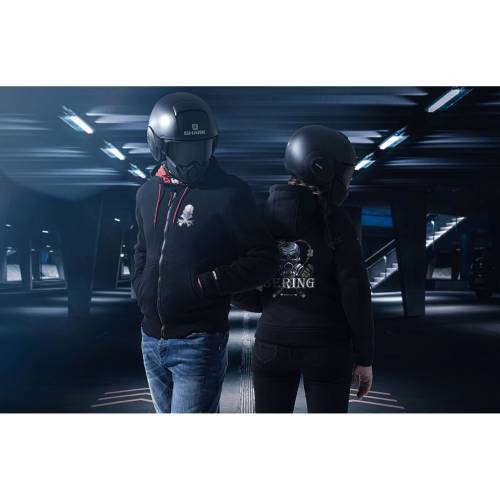 Hanorac Moto cu Protecții & Kevlar BERING HOODIZ 2 · Negru / Roșu 