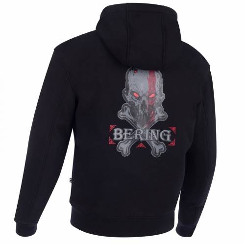 Hanorac Moto cu Protecții & Kevlar BERING HOODIZ 2 · Negru / Roșu 