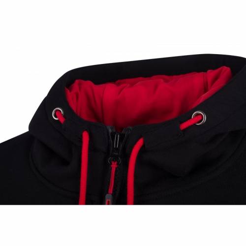 Hanorac Moto cu Protecții & Kevlar BERING HOODIZ 2 · Negru / Roșu 
