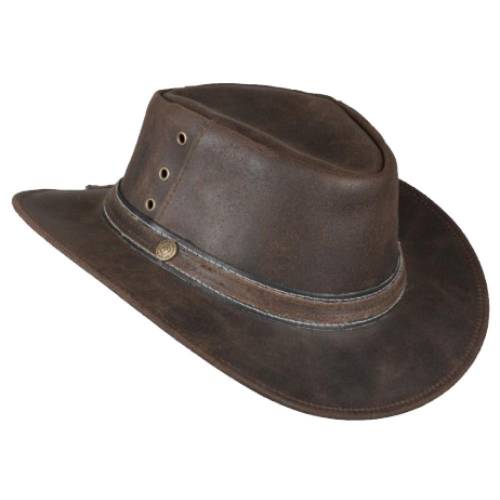 Pălărie Cowboy din Piele Naturală WILD WEST LONGFORD · Maro 