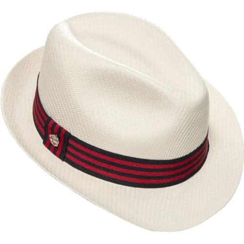 Pălărie Cowboy de Damă din Paie tip Panama WILD WEST BRIOS · Alb 