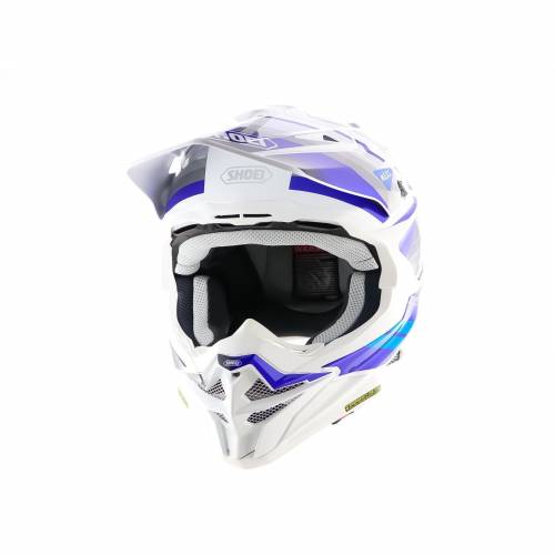 Cască Enduro Off-Road SHOEI VFX-WR Pinnacle TC-2 · Alb / Negru / Albastru 