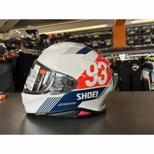 Cască Moto Integrală SHOEI NXR2 MM93 Collection Retro TC-10 · Alb / Albastru / Roșu 