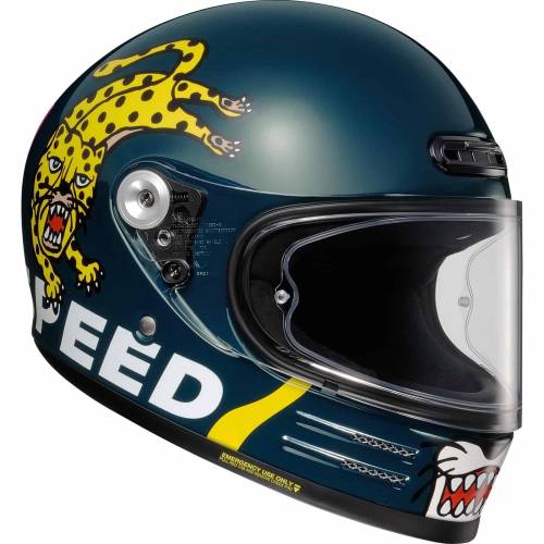 Cască Moto Integrală SHOEI GLAMSTER 06 Cheetah TC-2 · Albastru / Verde / Galben 