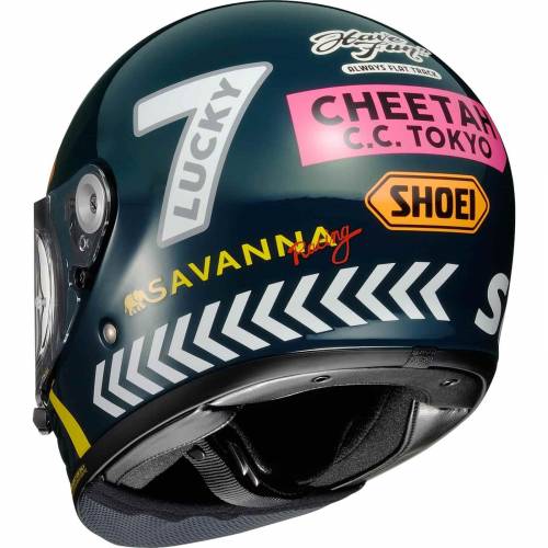 Cască Moto Integrală SHOEI GLAMSTER 06 Cheetah TC-2 · Albastru / Verde / Galben 