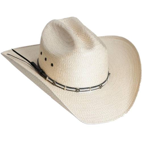 Pălărie Cowboy din Paie WILD WEST DRACO · Alb 