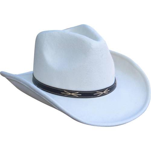 Pălărie Cowboy din Lână WILD WEST HUT43309 · Alb 