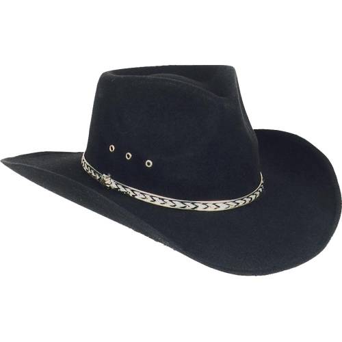 Pălărie Cowboy din Bumbac WILD WEST KANSAS · Negru 