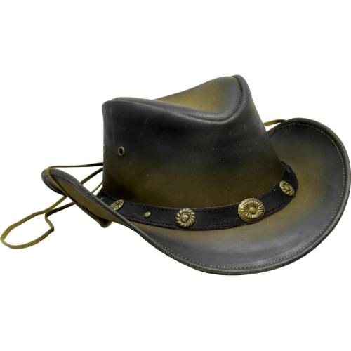 Pălărie Cowboy din Piele Naturală WILD WEST LH22990 · Maro 