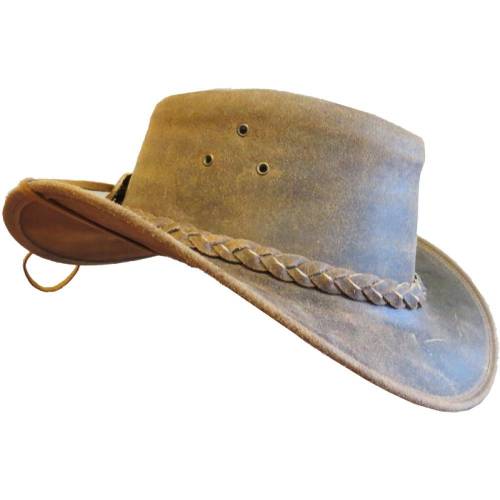 Pălărie Cowboy din Piele Naturală WILD WEST LH22992 · Maro 