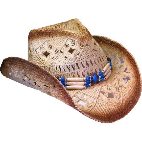Pălărie Cowboy din Paie WILD WEST SH24305 · Alb 