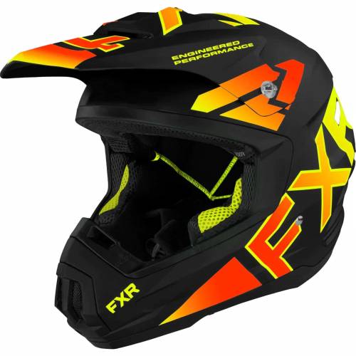 Cască Enduro - Cross - Snowmobil FXR RACING TORQUE TEAM · Negru / Roșu / Galben 