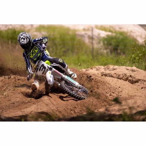 Tricou Enduro FXR RACING CLUTCH PRO MX · Albastru / Alb / Negru / Galben-Fluo 