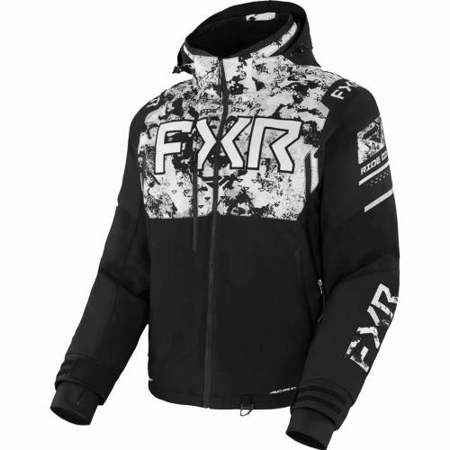 Geacă Snowmobil FXR RACING HELIUM X 2-IN-1 · Negru / Alb Camo 
