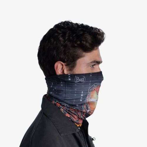 Bandană tubulară multifunctională BUFF ORIGINAL ECOSTRETCH ARC REACTOR · Negru / Roșu 