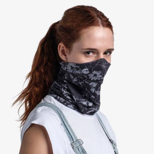 Bandană tubulară multifunctională BUFF ORIGINAL ECOSTRETCH AYAME GRAPHITE · Negru / Gri 