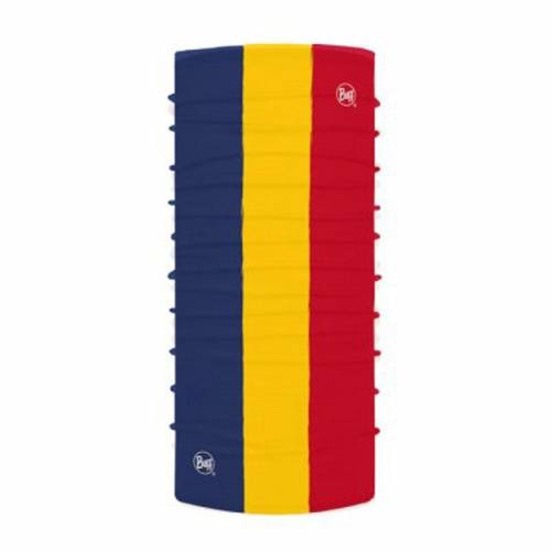 Bandană tubulară multifunctională BUFF ORIGINAL ECOSTRETCH FLAGS ROMANIA · Albastru / Galben / Roșu 