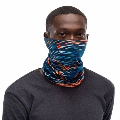 Bandană tubulară multifunctională BUFF ORIGINAL ECOSTRETCH VENEER BLUE · Albastru / Roșu 