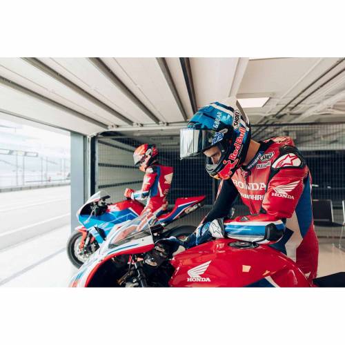 Cască Moto Integrală SHOEI X-SPR PRO A.MARQUEZ73 V2 TC-2 · Albastru / Alb 