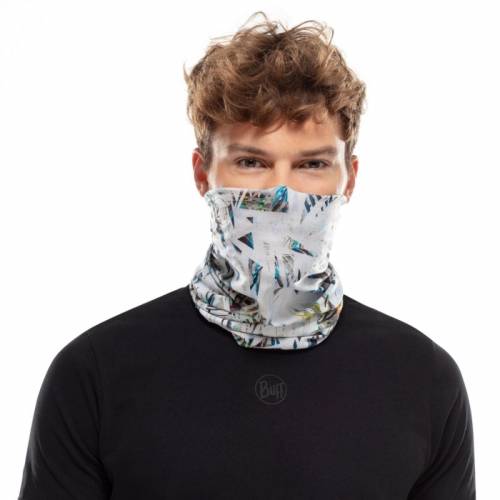 Bandană tubulară multifunctională BUFF COOLNET UV+ IPE MULTI · Alb / Albastru 